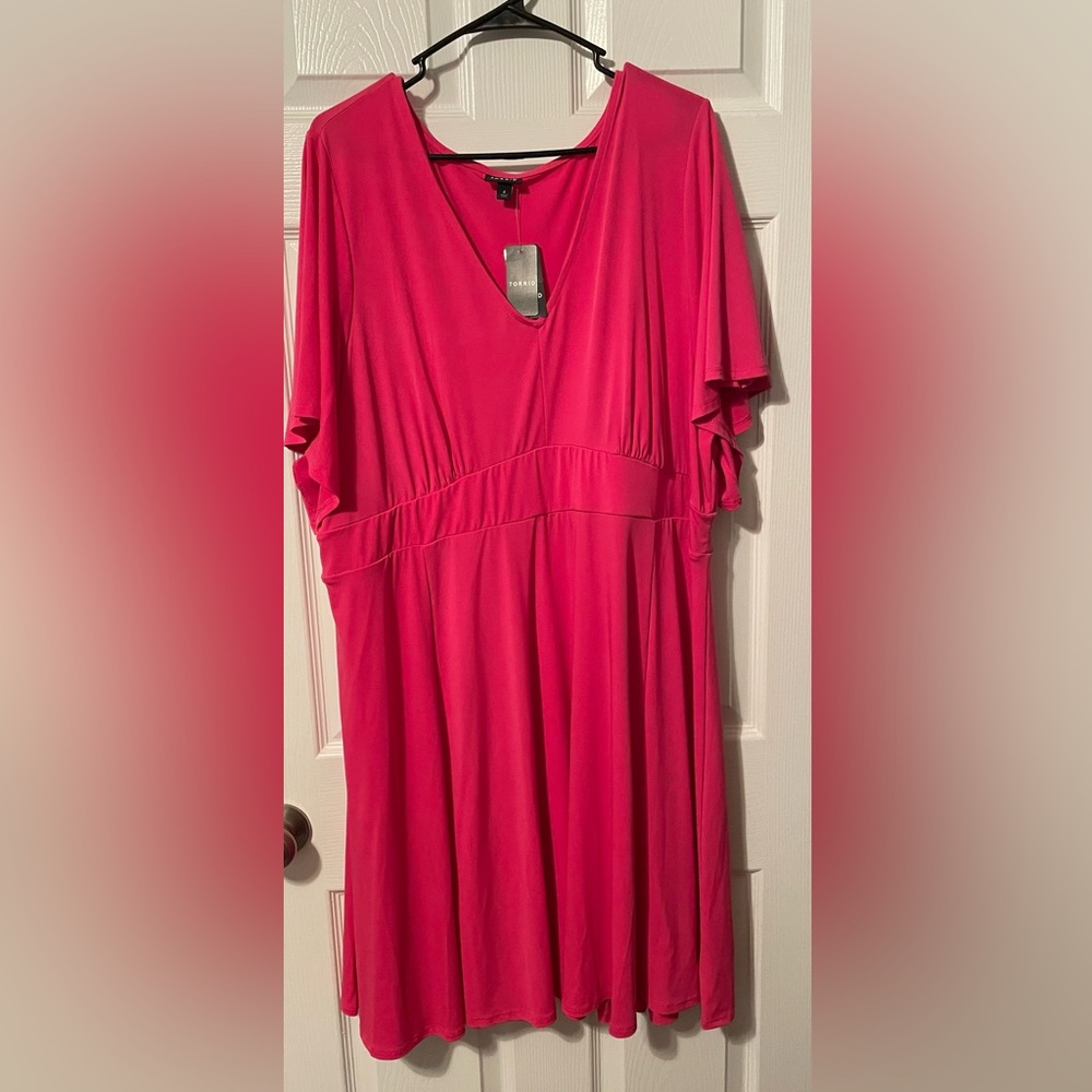 Torrid Pink V-Neck Dress - NWT